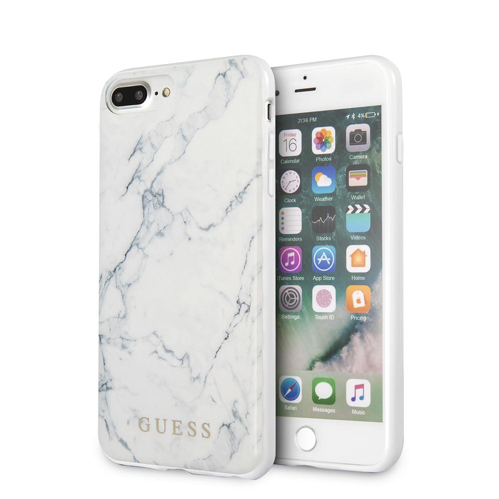 schroot betreuren verticaal Guess Phone Case for iPhone 8 Plus/7Plus Hard Case White Marble Design – CG  Mobile