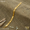 Freemen Nawabi Golden One Line Leaf Bracelet For Men - FMB163