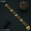 Freemen New Two line Rudraksha Hexagon Bracelet for Men - FMGB85