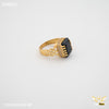 Freemen Golden black ad stone ring design for men - FMRI90