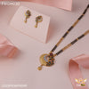 Freemen 1gm Flower Two Line Mangalsutra With Earring for women - FWGM030