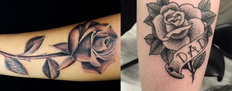 tatouage-rose-noire-souvenir