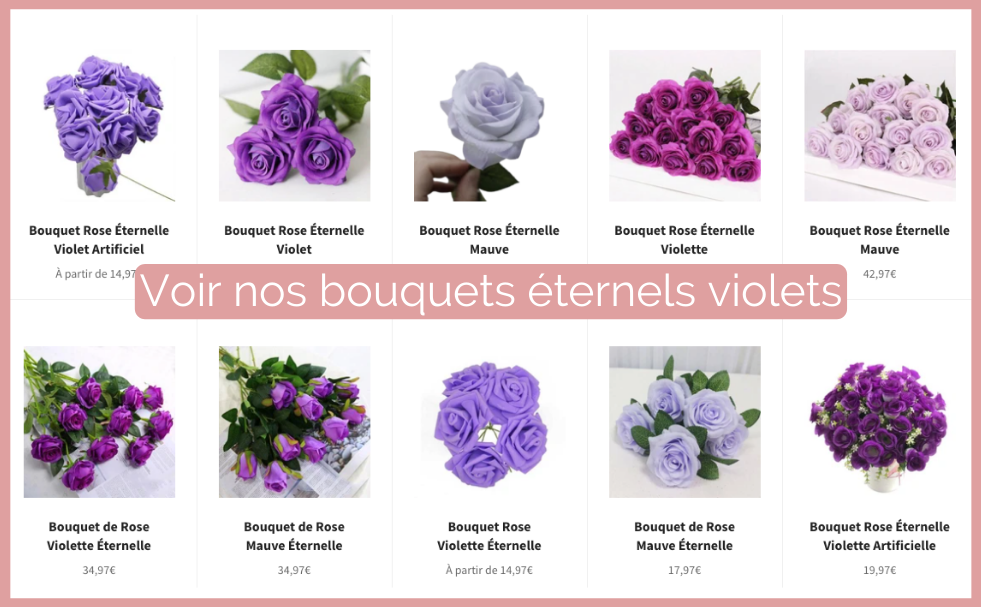 nos bouquets eternels violets