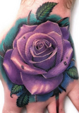 rose violette tatouage