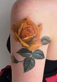 rose orange tatouage signification
