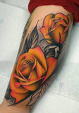 tatouage rose orage