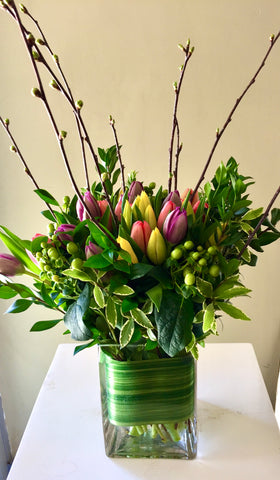 fresh flower arrangement on a vase