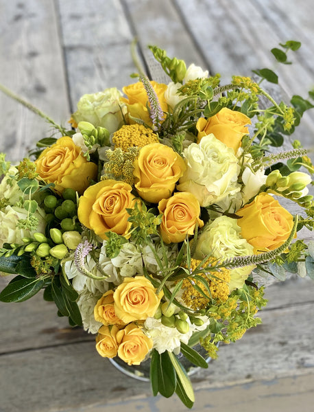 F53 - Summer Vibes Yellow and White Arrangement