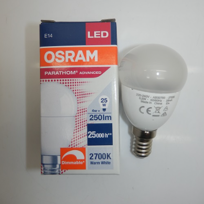 Osram Parathom 4W White LED Light Bulb E14 – Primelec