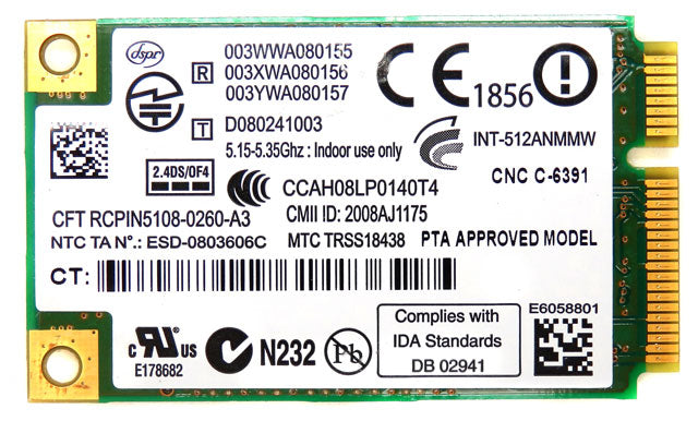 IBM Lenovo ThinkPad T400 Intel 512AN-MMW LAN Card 43Y6494 – Primelec