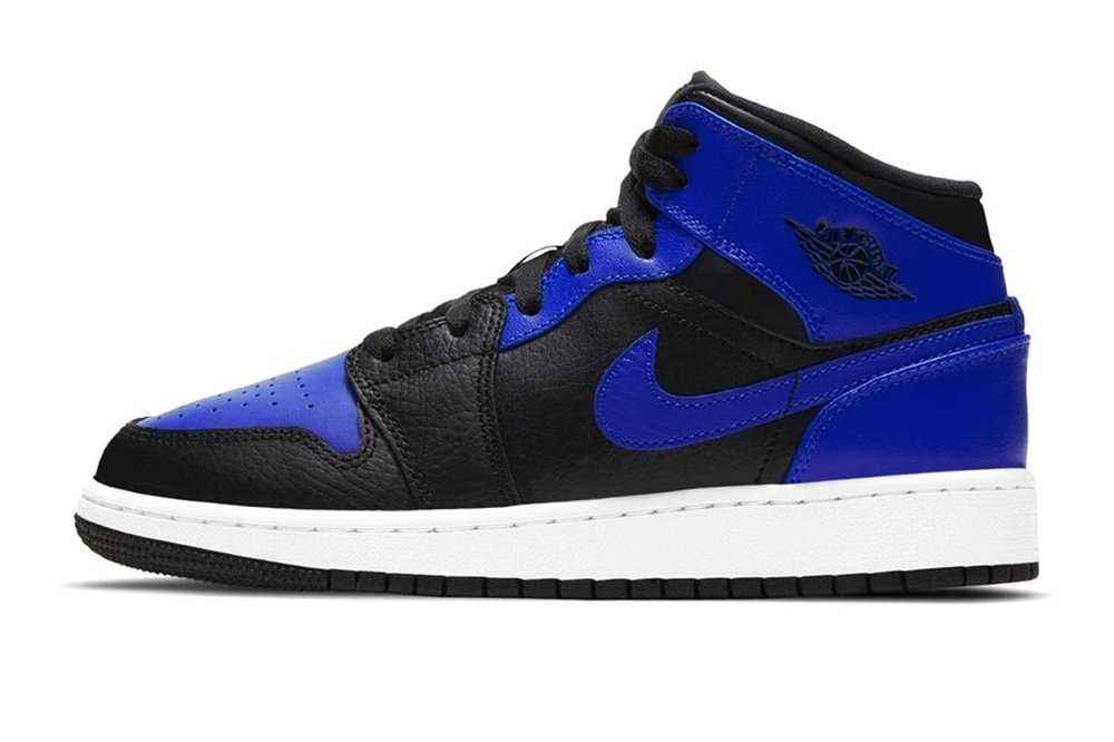 blue and black jordan 1's