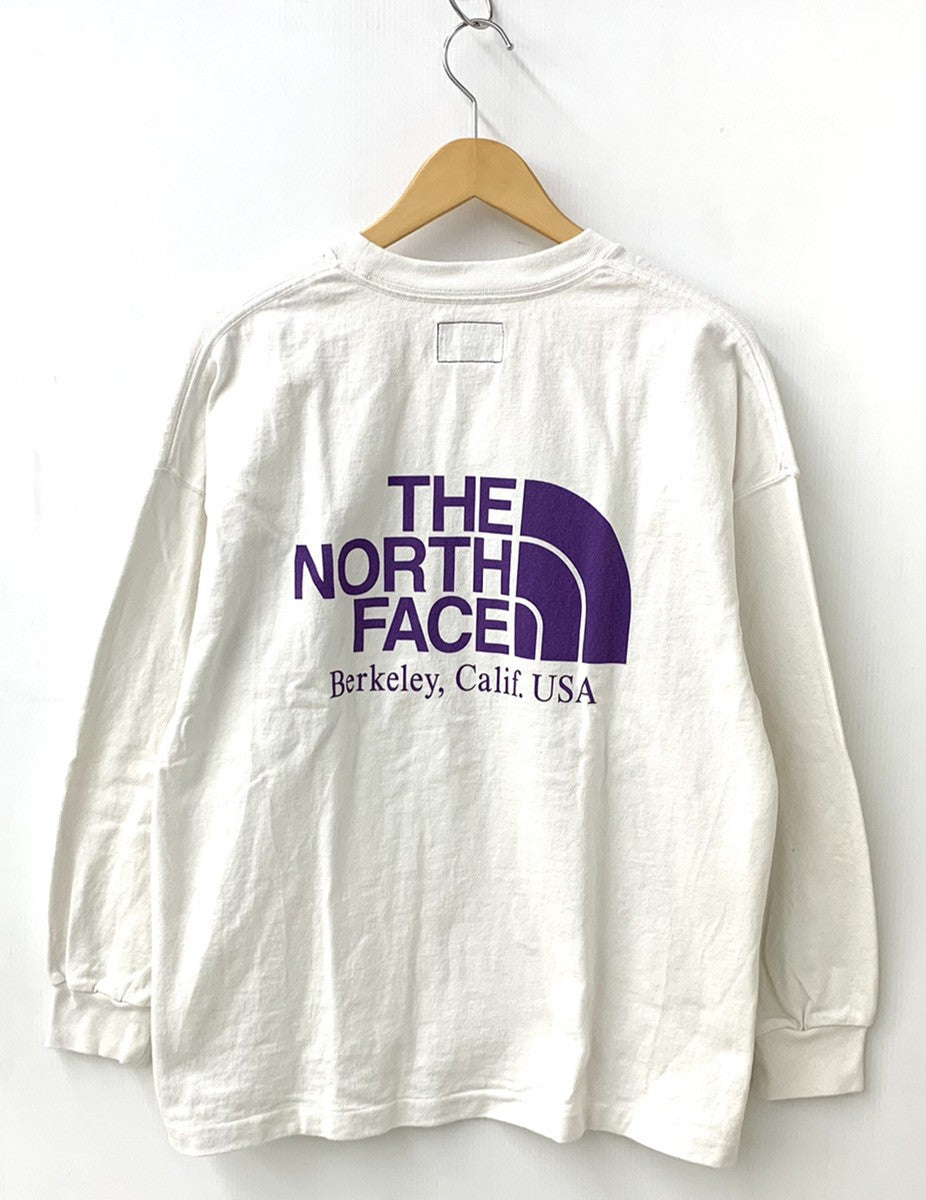 ノースフェイス THE NORTH FACE パープルレーベル PURPLE LABEL ナナミカ nanamica ロングスリーブ ロゴT  NT3072N ロンT プリント ホワイト Mサイズ 201MT-720