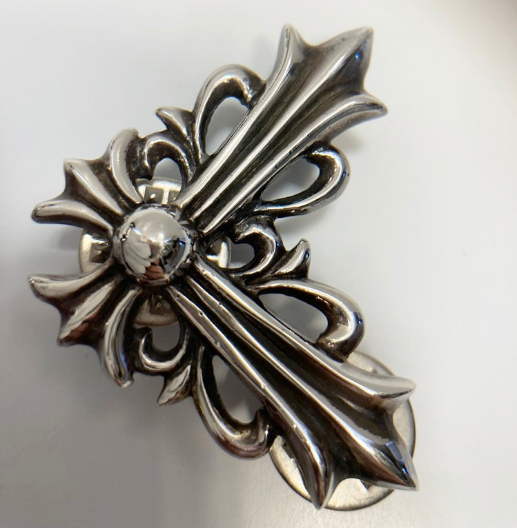 クロムハーツ CHROME HEARTS PIN FLRLCRNR-LG スティックピン フローラルクロスコーナー ラージ ブローチ ブローチ ピンズ  バッジ ピンバッジ メンズアクセサリー 2133-304-4012-9100 アイテム_アクセサリー シルバー 101goods-77