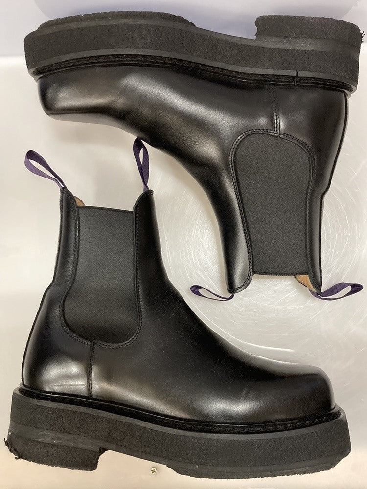 エイティス EYTYS nikita leather スクエアトゥ サイドゴアブーツ アンクルハイ ブーツ 黒 ブラック 紫 パープル レディース靴  ブーツ エンジニア ブラック 101-shoes333 古着通販のドンドンサガール