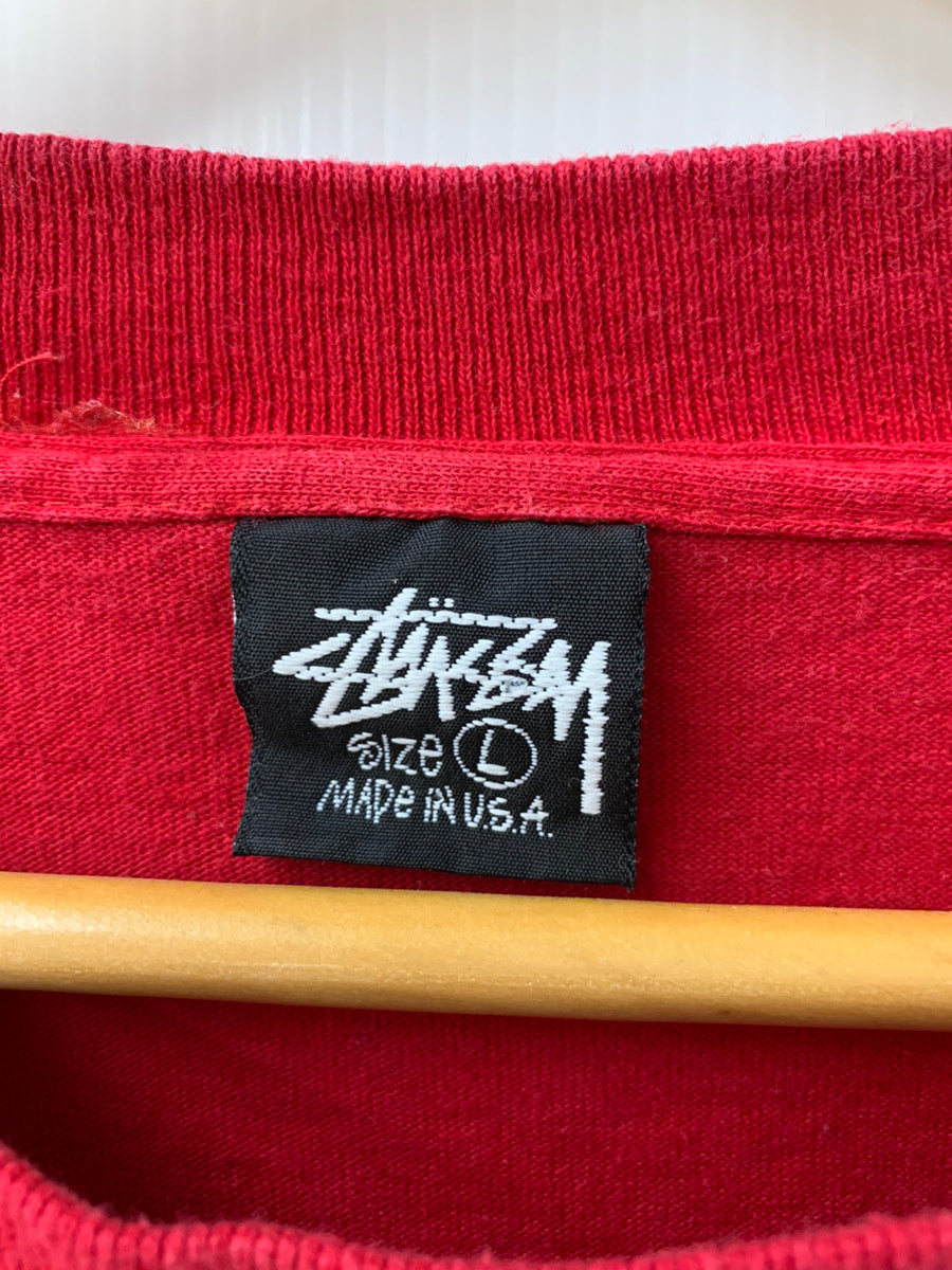 old Stussy Tシャツ 80s 黒タグ クラウン ビンテージ身幅約52cm