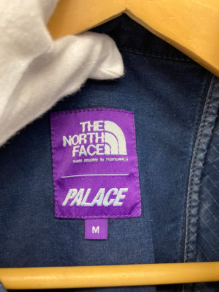 ノースフェイス THE NORTH FACE PURPLE LABEL PALACE SKATEBOARDS Indigo Ripstop Coach  Jacket パレス コーチジャケット インディゴ 上着 NP2121N ジャケット ロゴ ネイビー Mサイズ 101MT-1121