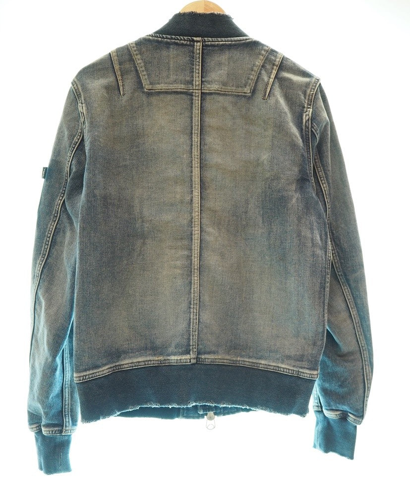 ティーエムティー TMT SWEAT LIKE-STRETCH DENIM TYPE-MA-1 FLIGHT JACKET スウェットライクデニム  フライトジャケット TJK-F2010 ジャケット 無地 ブルー Mサイズ 101MT-189