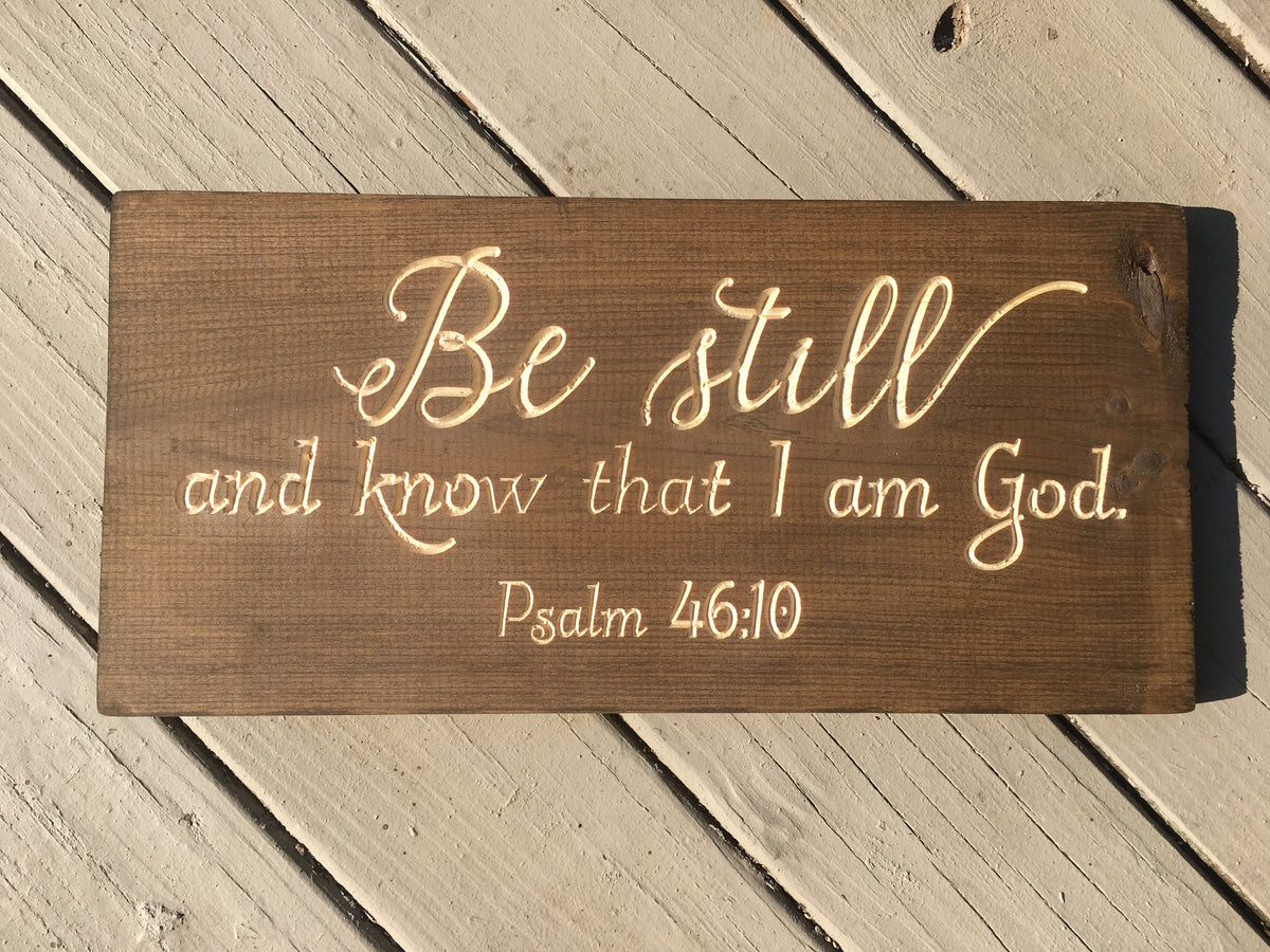 Be Still and Know That I am God Psalm 46:10 Religious Jeweled Musical Music Jewelry Box Dark Wood Finish Plays On Eagles Wings Cottage Garden JM127SW