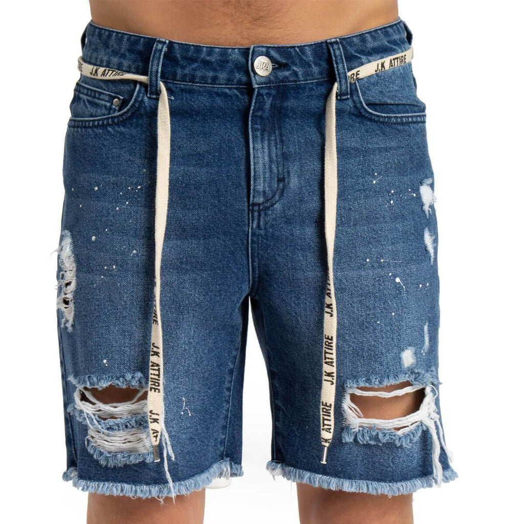 off white jean shorts mens