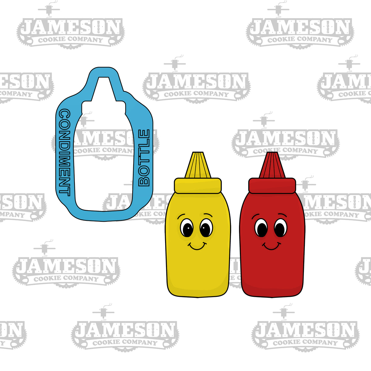 3 Sizes Instagram Ketchup Biscuit Fondant Sauce Bottle Cookie Cutter
