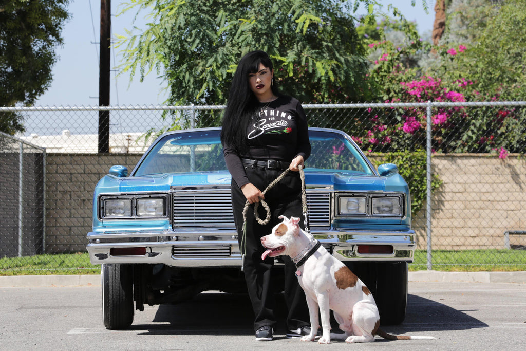 Andrea with Rocky the Pit