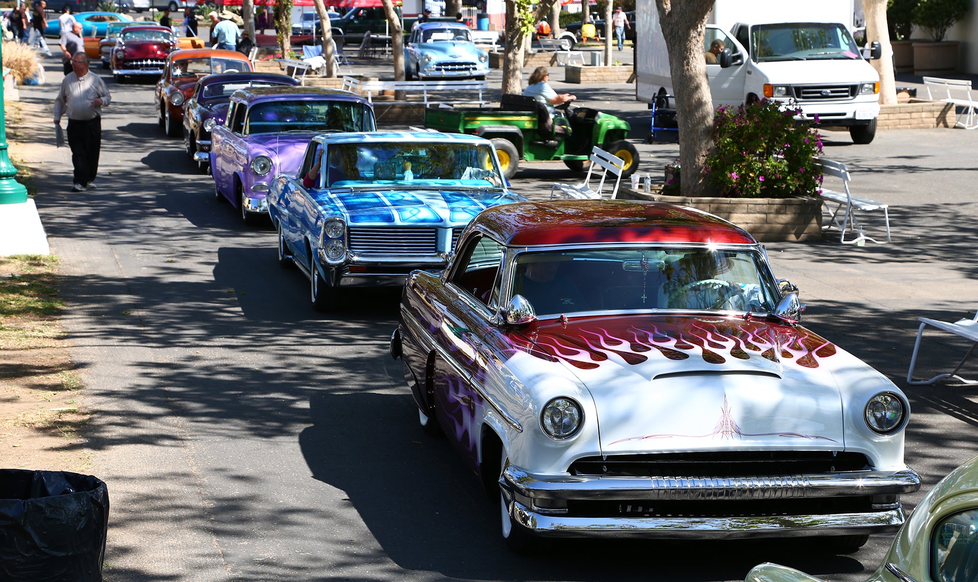 Cars Lined Up Waiting To Claim Their Awards