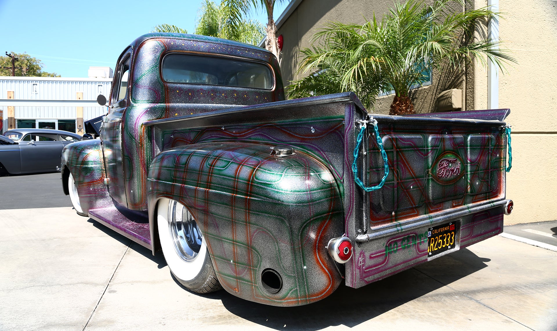 Custom Paintjob on a Ford Pickup at legacy carshow