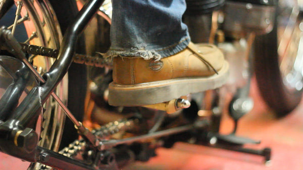 Suavecito Pomade Motorcycle Pedal View