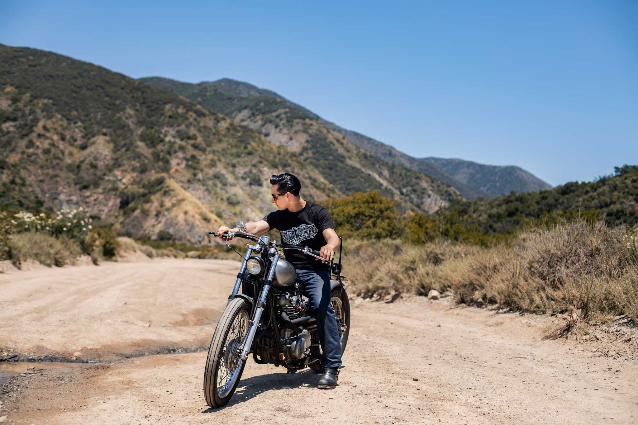 Andrew on Motorcycle