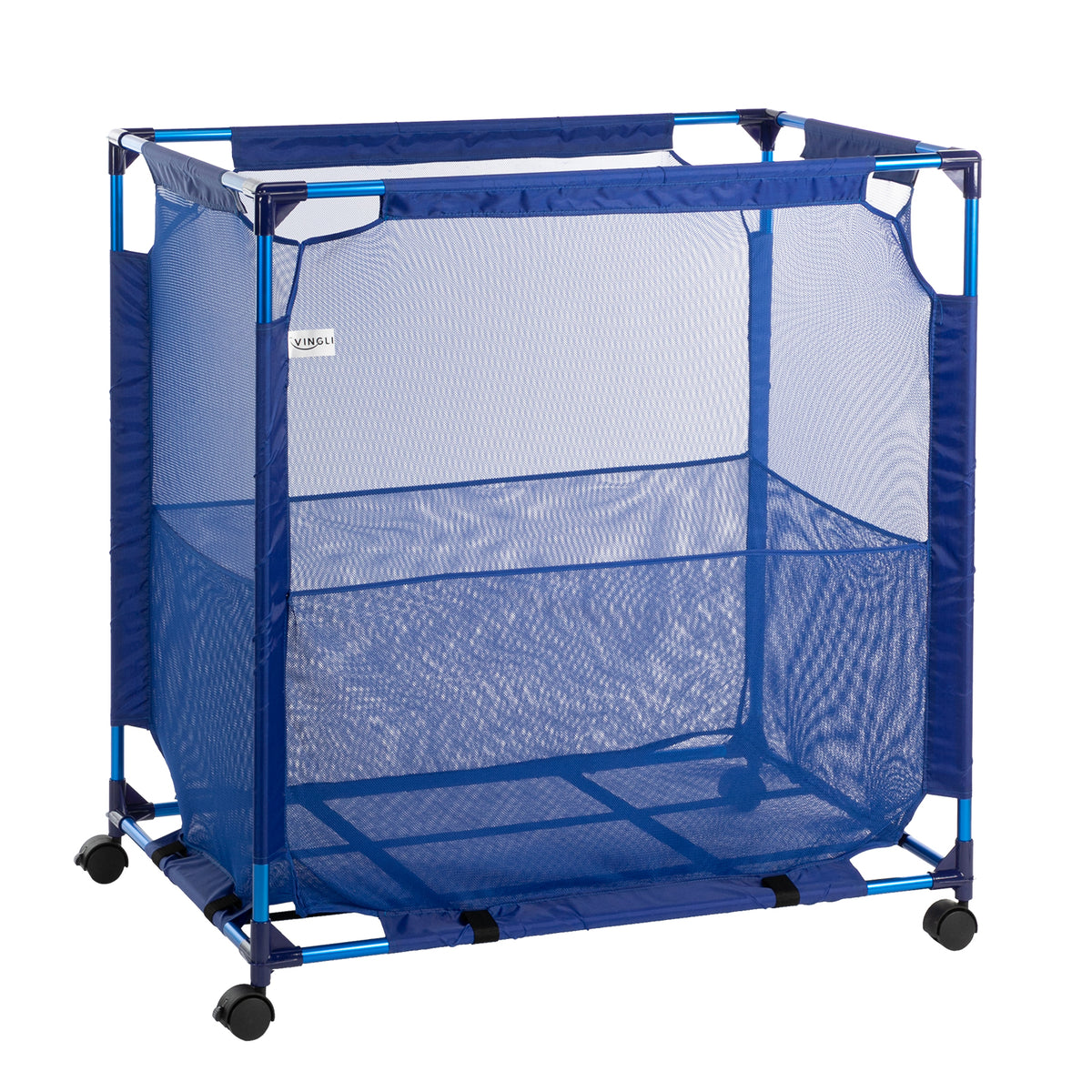 modern blue pool storage bin