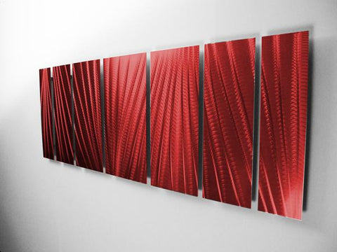 red metal wall art