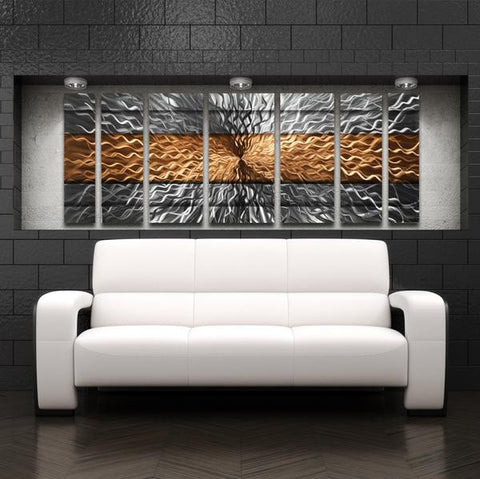 Modern Metal Wall Art Copper Infinity