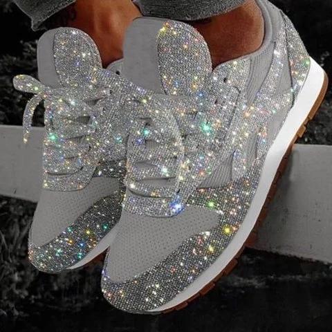 Women's glitter sneakers rhinestone 