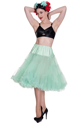 Hell Bunny Long Petticoat 25" - Mint
