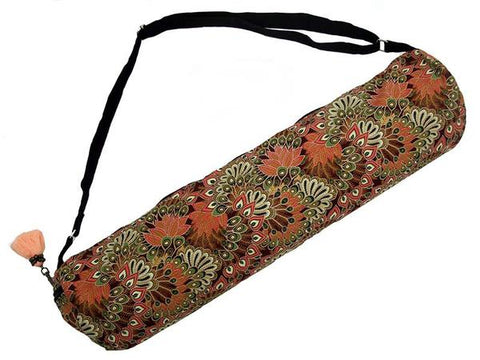 Clay Peacock Yoga Mat Bag