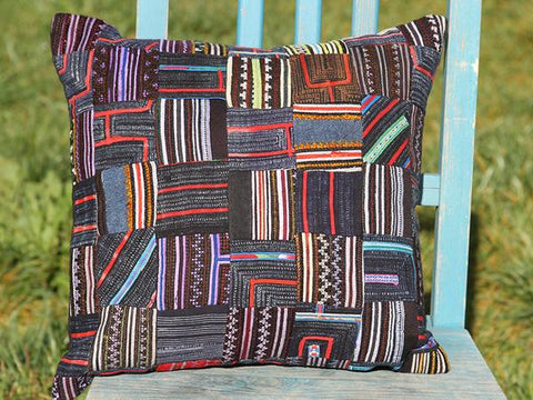 Hilltribe Patchwork Pillow Cover - indigos