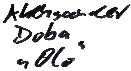 Aleksander Doba Unterschrift