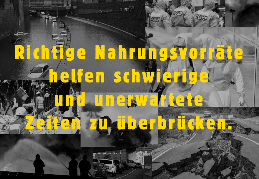 Richtige Nahrungsvorräte helfen schwierige und unerwartete Zeiten zu überbrücken.