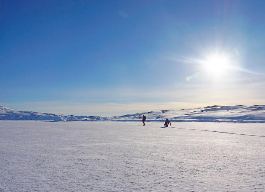 Vanessa skiing in Greenland