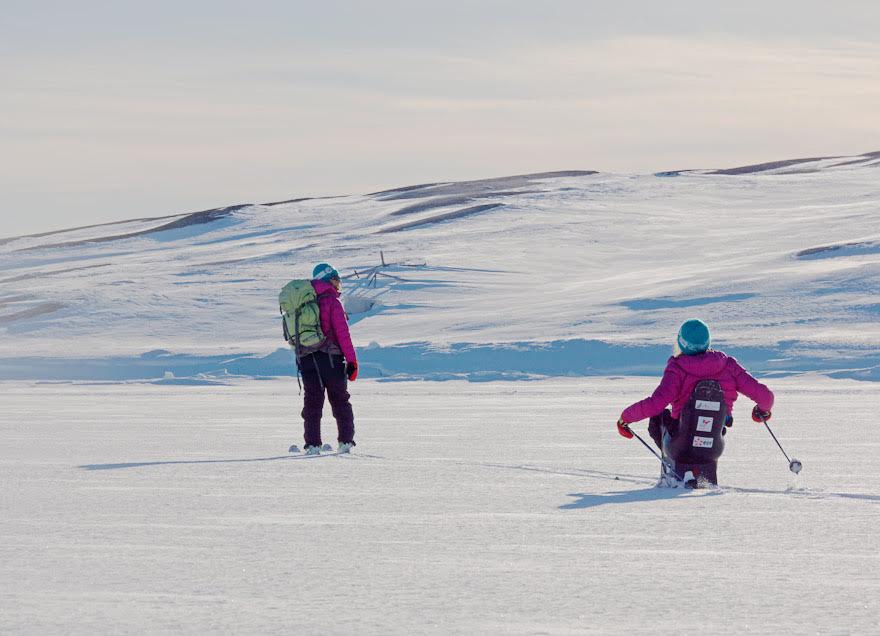 Vanessa skiing on the ice