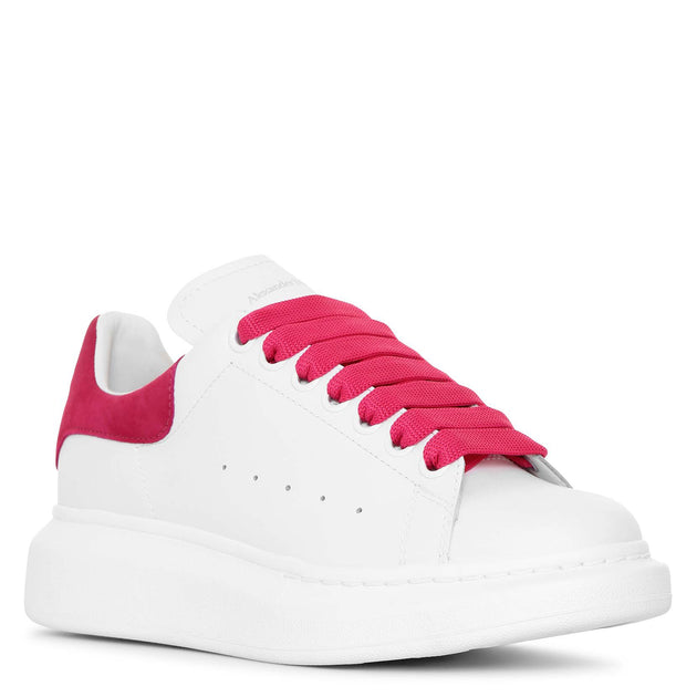 alexander mcqueen white and pink sneakers