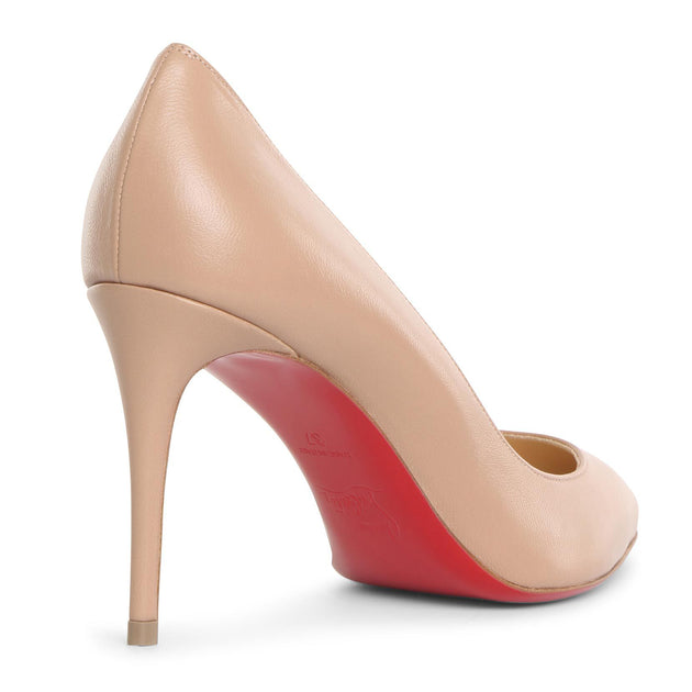 louboutin beige high heels