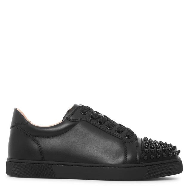 louboutin black leather sneakers