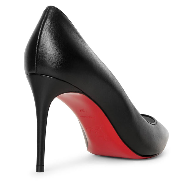 christian louboutin black leather pumps