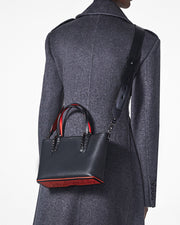 Cabata mini black leather tote bag