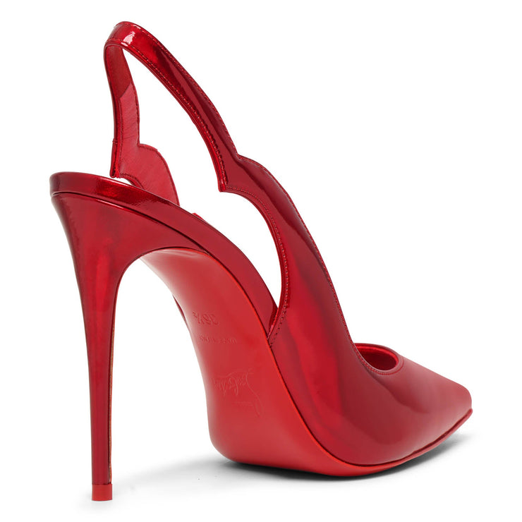 Hot Chick sling 100 red patent pumps