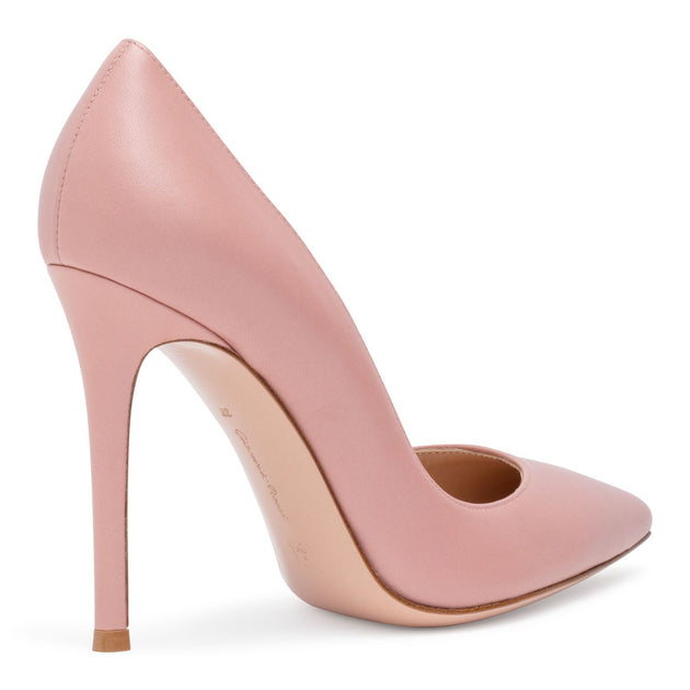 pink leather pumps