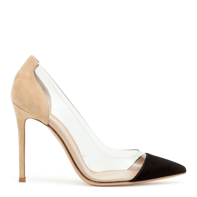 Gianvito Rossi | Plexi 105 black and light beige pumps | Savannahs