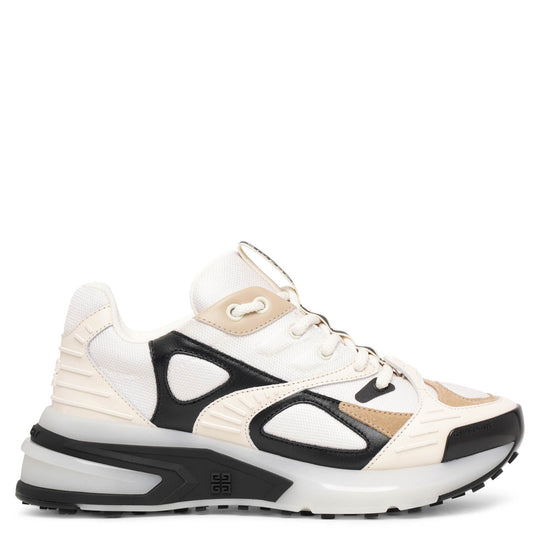 Giv 1 ivory and black runner sneakers