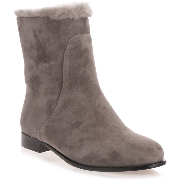 grey shearling boots